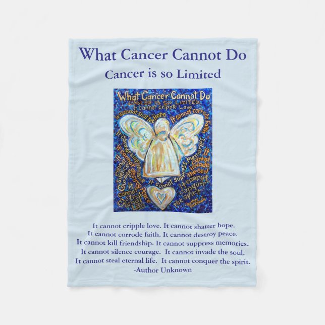 What Cancer Cannot Do Angel Chemo Custom Blanket (Front)