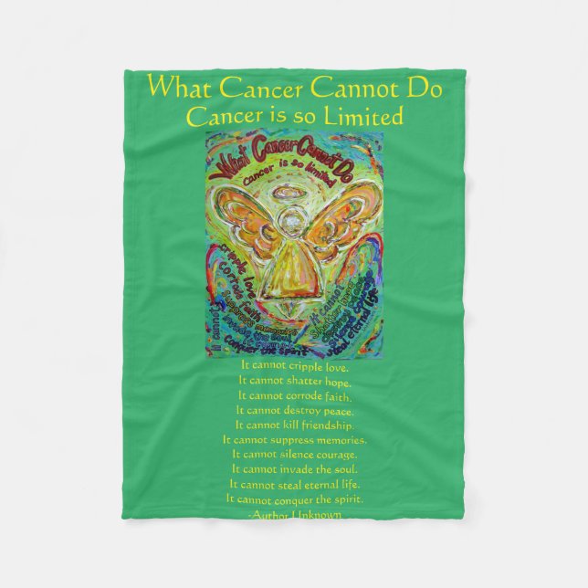 What Cancer Cannot Do Angel Chemo Custom Blanket (Front)