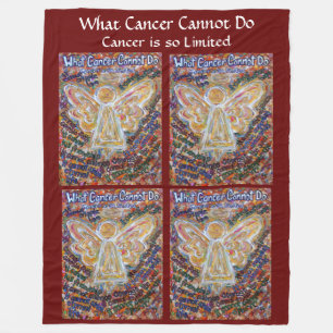 What Cancer Cannot Do Angel Chemo Fleece Blanket