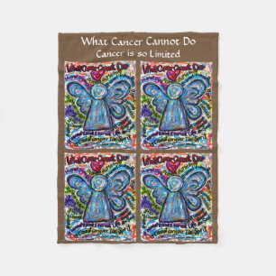 What Cancer Cannot Do Angel Chemo Fleece Blankets