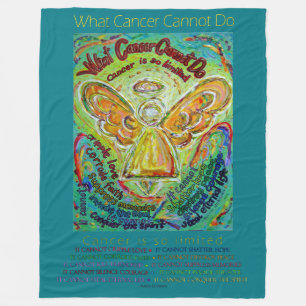 What Cancer Cannot Do Angel Fleece Chemo Blanket