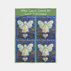 What Cancer Cannot Do Angel Fleece Chemo Blanket