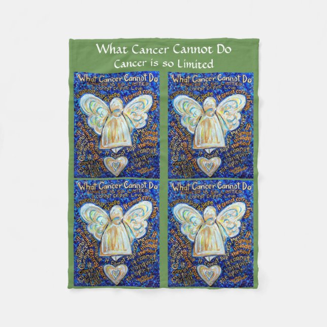 What Cancer Cannot Do Angel Fleece Chemo Blanket (Front)