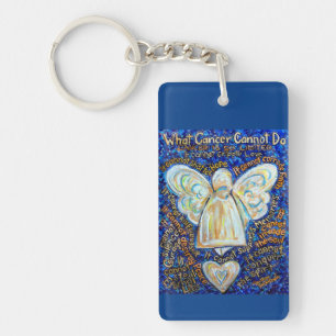 What Cancer Cannot Do Angel Pendant Keychain