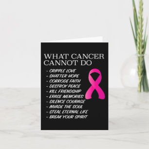What Cancer Cannot Do - Awareness - Inspiration Card