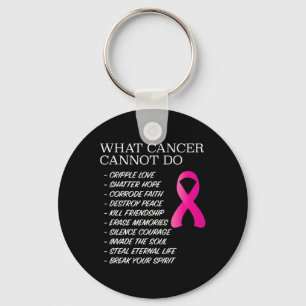 What Cancer Cannot Do -   Awareness - Inspiration Key Ring