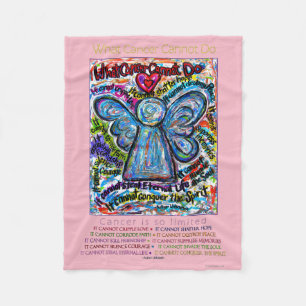 What Cancer Cannot Do Chemo Angel Fleece Blanket