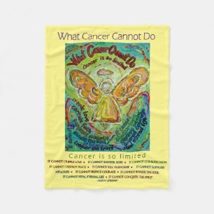 What Cancer Cannot Do Chemo Angel Fleece Blankets