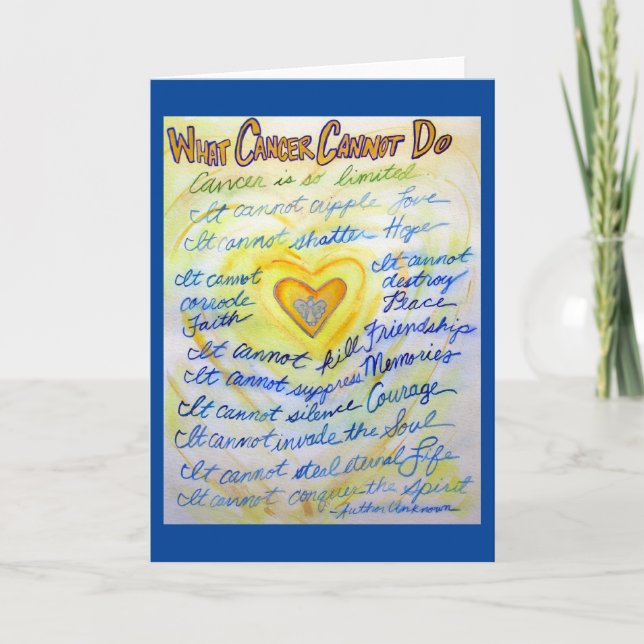 What Cancer Cannot Do Custom Art Greeting Card (Front)