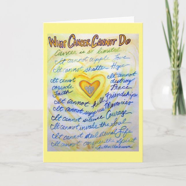What Cancer Cannot Do Custom Art Greeting Cards (Front)