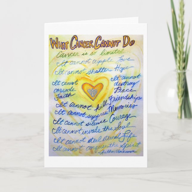 What Cancer Cannot Do Custom Art Greeting Cards (Front)