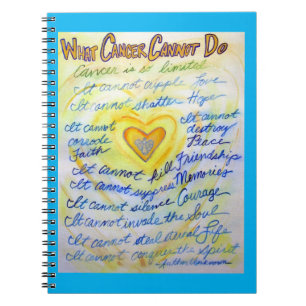 What Cancer Cannot Do Heart Art Notebook Journal