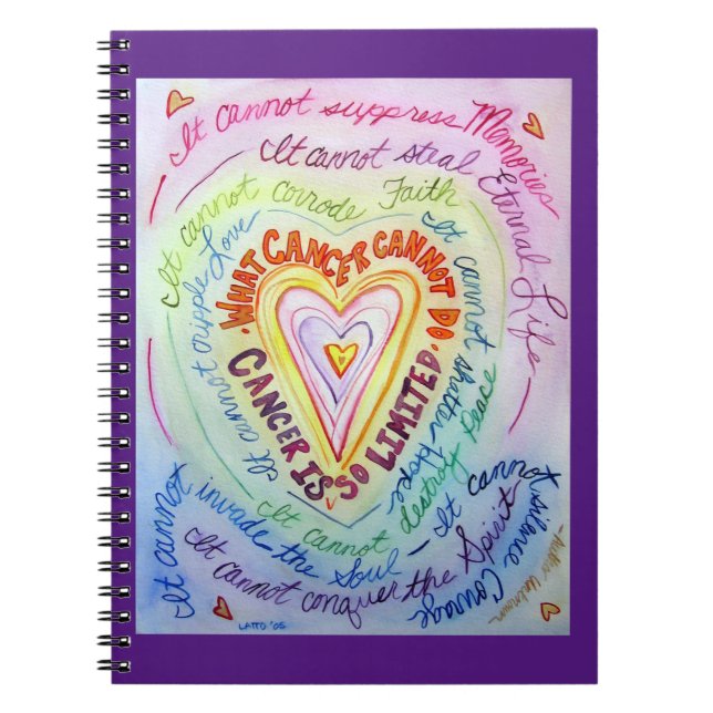 What Cancer Cannot Do Heart Art Notebook Journal (Front)