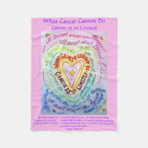 What Cancer Cannot Do Heart Fleece Chemo Blanket