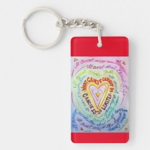 What Cancer Cannot Do Heart Pendant Keychain