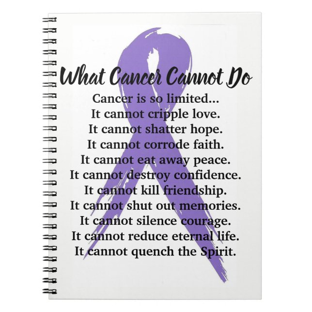 What Cancer Cannot Do journal (all cancers ribbon) (Front)