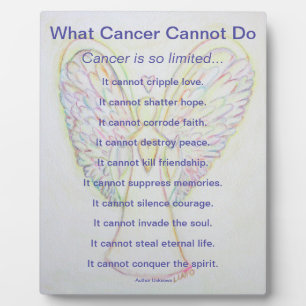 What Cancer Cannot Do Poem Angel Art Print Plaque