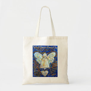 What Cancer Cannot Do Poem Angel Art Tote Bag