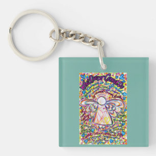 What Cancer Cannot Do Poem Angel Pendant Keychain