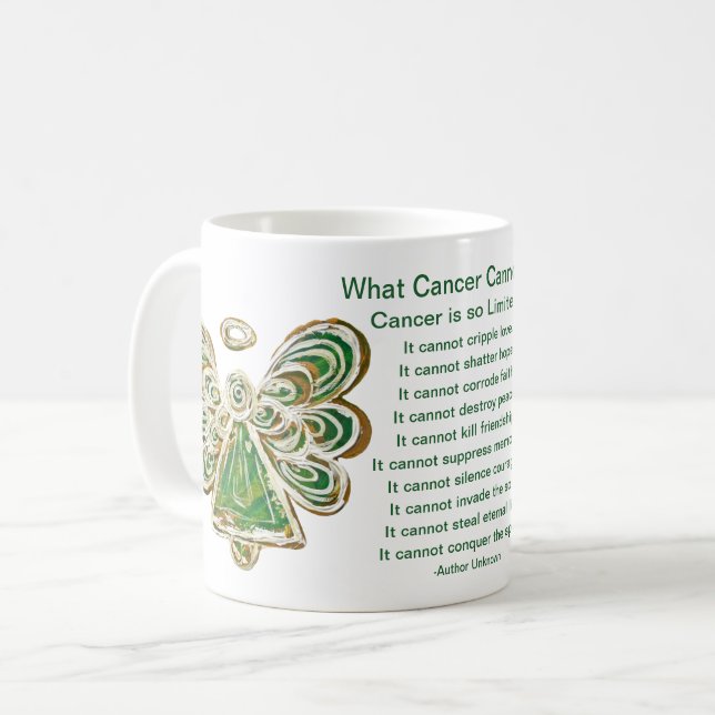 What Cancer Cannot Do Poem Art Coffee Mug Cup (Front Left)