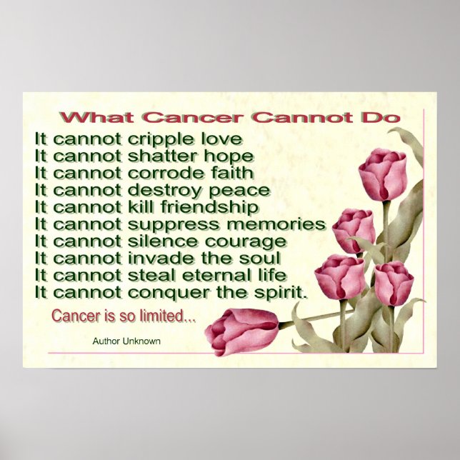 What Cancer Cannot Do Poster (Front)