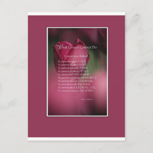 What Cancer Cannot Do, Support and Encouragement Postcard