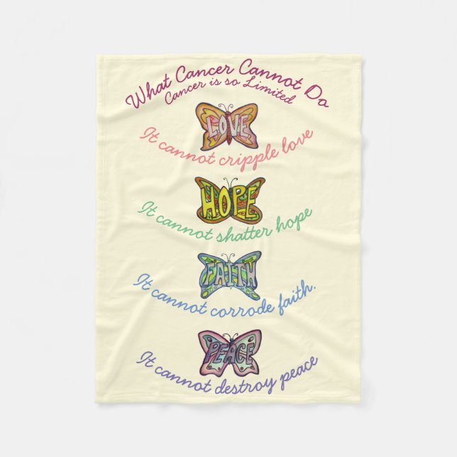What Cancer Cannot Do Wings Chemo Custom Blanket (Front)