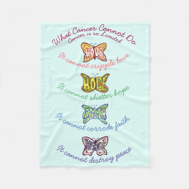 What Cancer Cannot Do Wings Chemo Custom Blanket (Front)