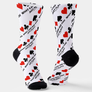What Card Did You Just Play? Four Card Suits Humou Socks