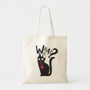What? Cat. Funny Tote Bag