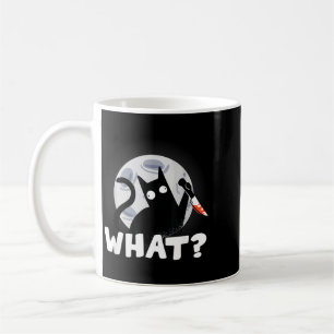 What Cat With Knife Toon Full Moon Funny Halloween Coffee Mug