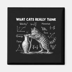 What Cats Really Think Funny Cat Physics Science T Magnet