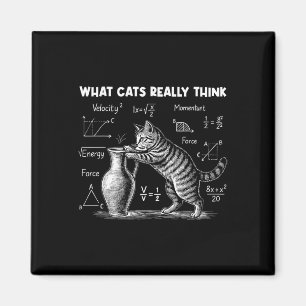 What Cats Really Think Funny Cat Physics Science T Magnet
