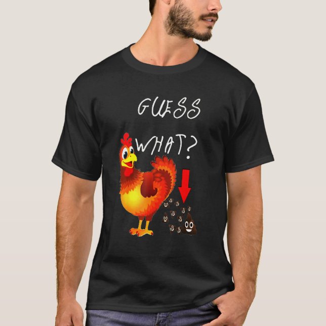 What Chicken Happy Faces Poo Farming Farmer T-Shirt (Front)