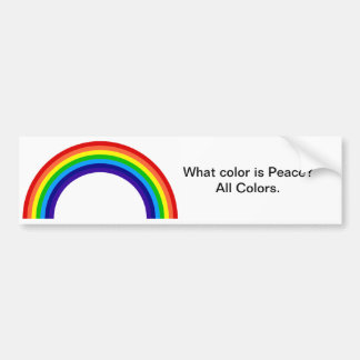 What colour is Peace? Bumper Sticker