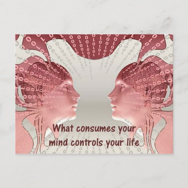 What Consumes Your Mind Controls Your Life Postcard (Front)