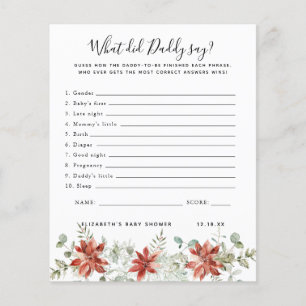 What Did Daddy Say Baby Shower Game