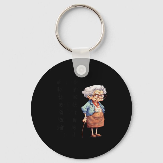 What Did One Saggy Say To The Other We'd Better Pe Key Ring (Front)