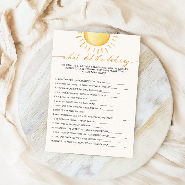 What Did The Dad Say Sunshine Baby Shower Invitation (Creator Uploaded)