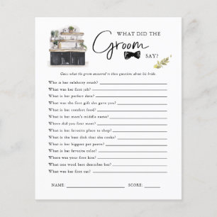 What Did The Groom Say Bridal Shower Game