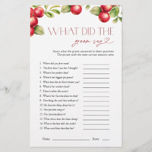 What Did The Groom Say Modern Apple Bridal Shower