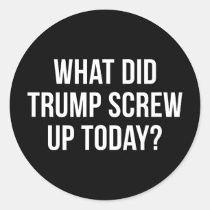 What Did Trump Screw Up Today - Classic Round Sticker