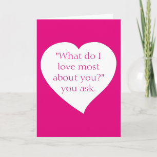 What Do I Love Most About You Greeting Card. Holiday Card