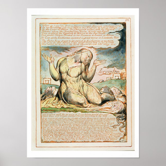 'What do I See!...', plate 92 from 'Jerusalem' (Be Poster (Front)