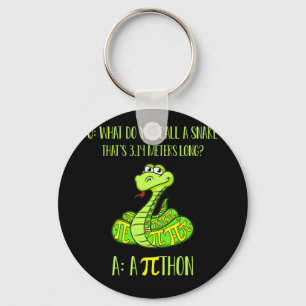 What Do You Call A Snake Python Pi Symbol Math Key Ring