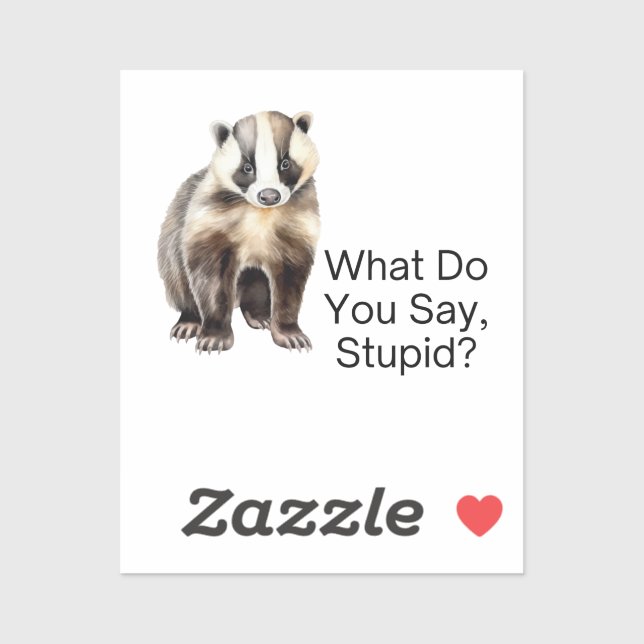 What Do You Say, Stupid? Custom Vinyl Sticker (Sheet)