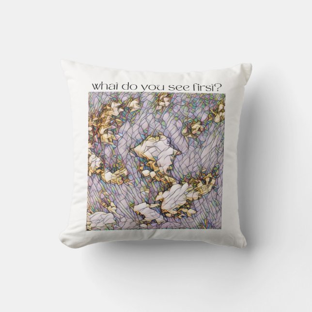 What do you see first? T-Shirt Throw Pillow (Front)