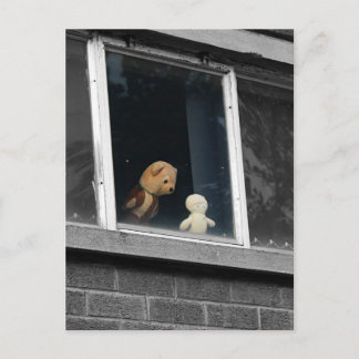 What Do You See My Friend? Still Life of Soft Toys Postcard