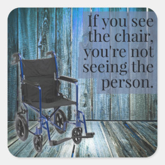 What do you see? Wheelchair Square Sticker