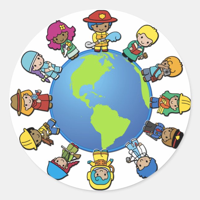 What Do You Want To Be (When You Grow Up) ? Classic Round Sticker (Front)